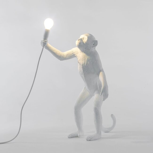 Seletti - The Monkey Lamp - standing white - indoor