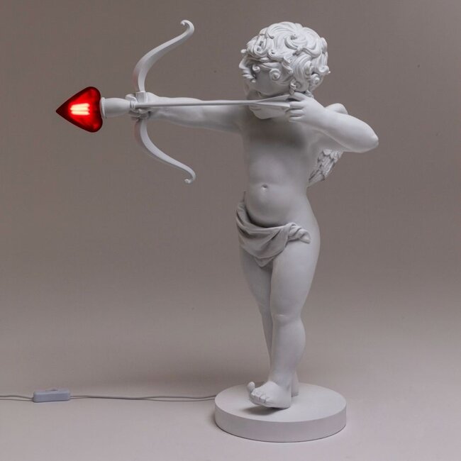 Seletti - Table Lamp Cupid - including 2 heart-shaped LED lights