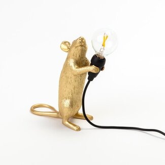 Seletti Mouse Lamp Step - gold