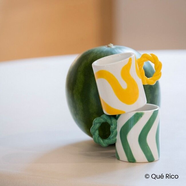 Que Rico - Tasse Espresso Mug Rosario - ensemble de 2