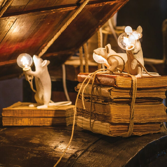 Seletti - Mauslampe Lop - hinlegende Maus