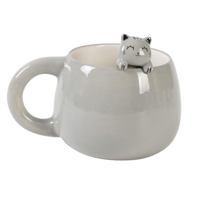 i-total Mug Charm - Grey Cat