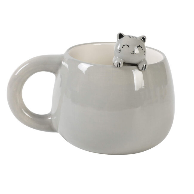 i-total Tasse Charm - Graue Katze