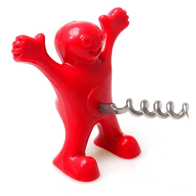 Happy Men Set - Wijnaccessoires - Kurkentrekker / Flesstop / Flesopener