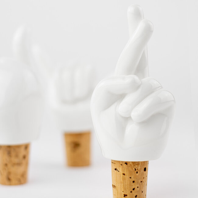 Donkey - Wine Bottle Stopper Fingers Crossed