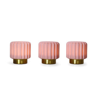 Atelier Pierre Tafellamp Dentelles 9 Fraise - goud - set van 3