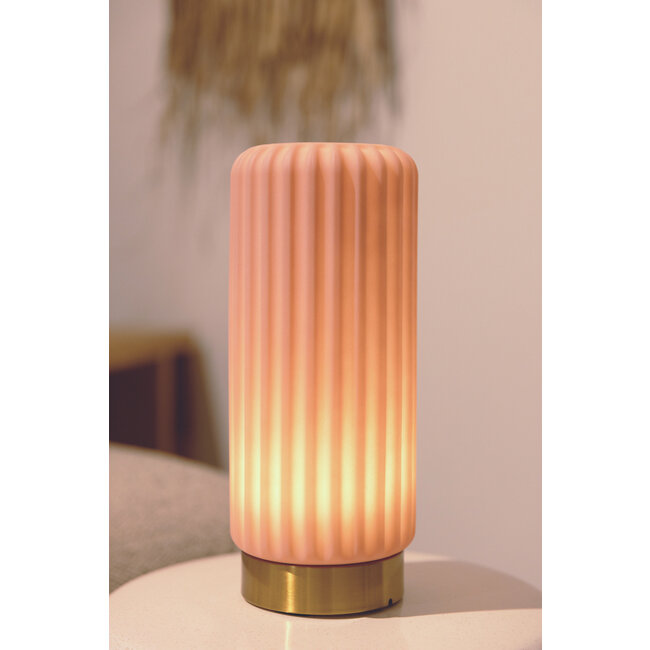 Atelier Pierre - Tischlampe - Stimmungslampe Dentelles 29 Fraise - gold - wiederaufladbar - dimmbar