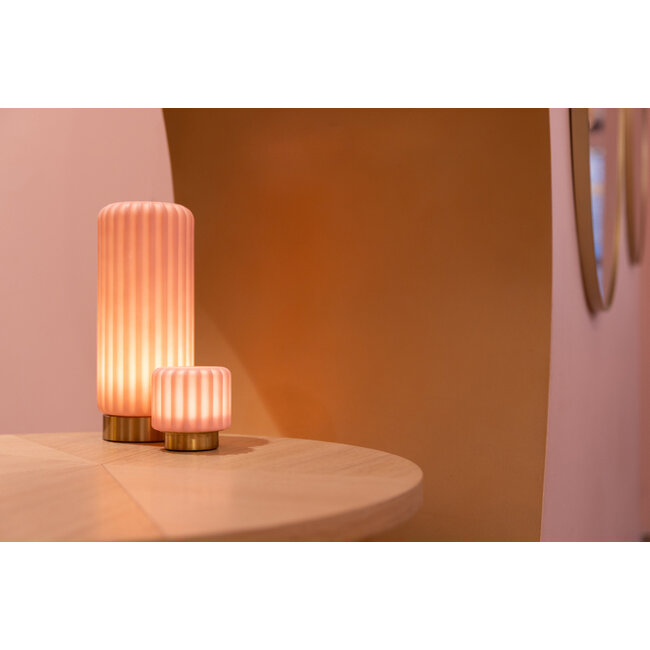 Atelier Pierre - Tischlampe - Stimmungslampe Dentelles 29 Fraise - gold - wiederaufladbar - dimmbar