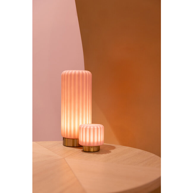 Atelier Pierre - Tischlampe - Stimmungslampe Dentelles 29 Fraise - gold - wiederaufladbar - dimmbar