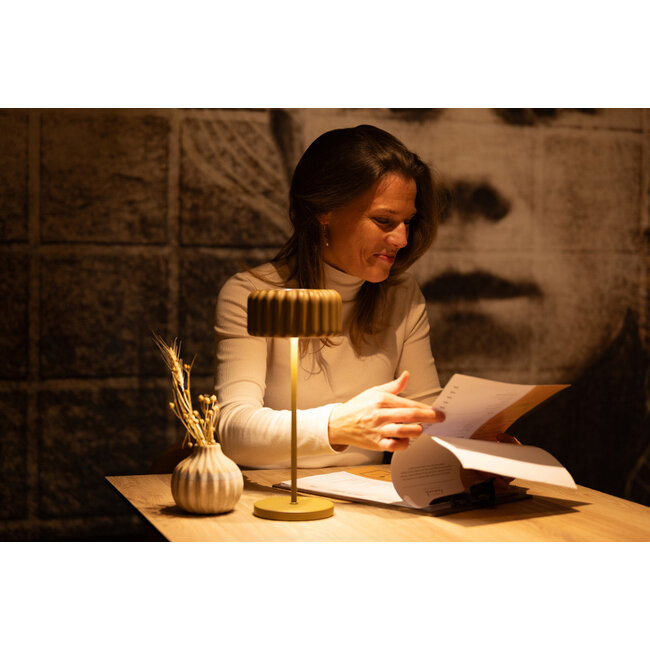 Atelier Pierre - Tischlampe Dentelles Bistro - Ton - Innen- und Außenbereich