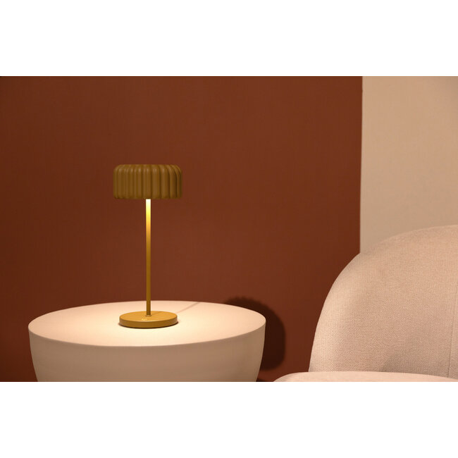 Atelier Pierre - Lampe de Table Dentelles Bistro - argile - intérieur & extérieur