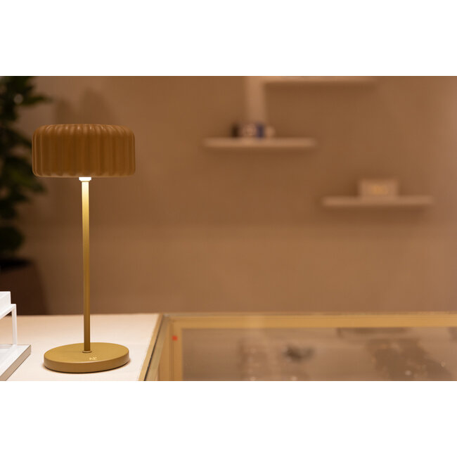 Atelier Pierre - Lampe de Table Dentelles Bistro - argile - intérieur & extérieur