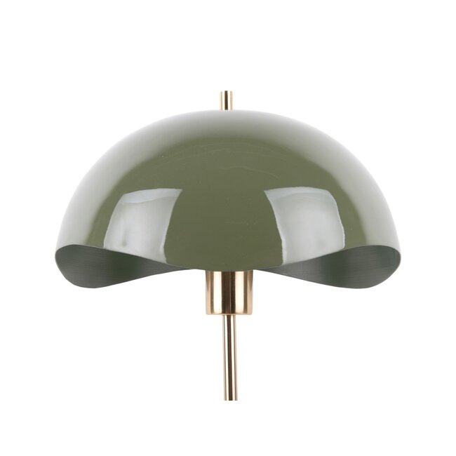 Leitmotiv - Lampe de Table Waved Dome - vert jungle