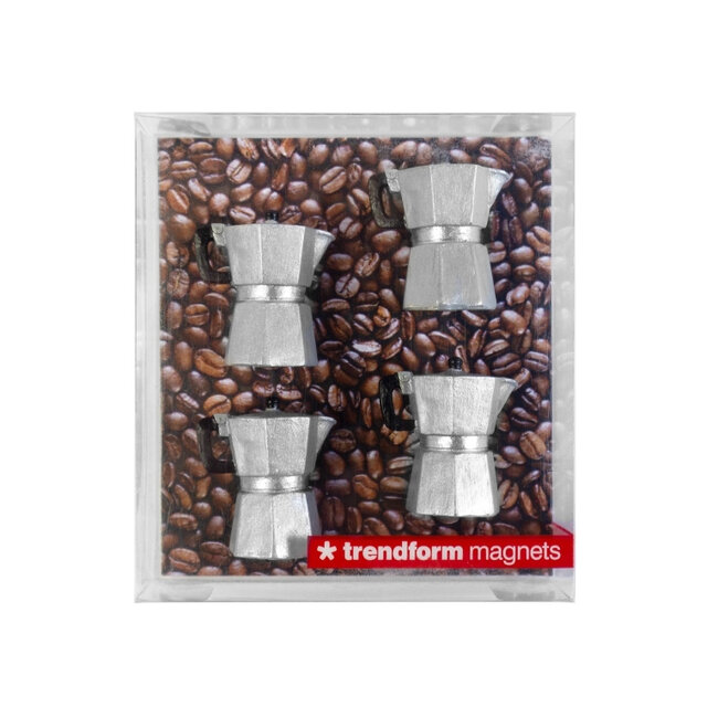 Trendform - Aimants Percolateur Café Moka - ensemble de 4
