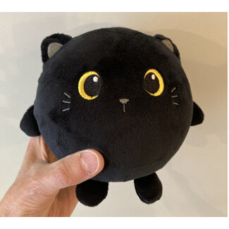 i-total Knuffel- en Knijpkussen Zwarte Kat
