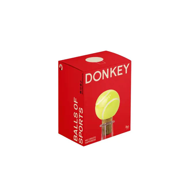 Donkey - Wine Bottle Stopper Tennis Ball - Balls Of Sports Series