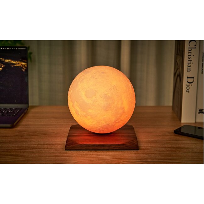 Gingko – Smart Luna Spin Lamp – Rotierende Mondlampe – large - wiederaufladbar