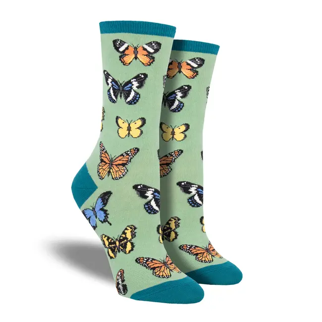 SockSmith - Socken Majestic Butterflies - Schmetterlinge - Größe 36-41 (Damen)