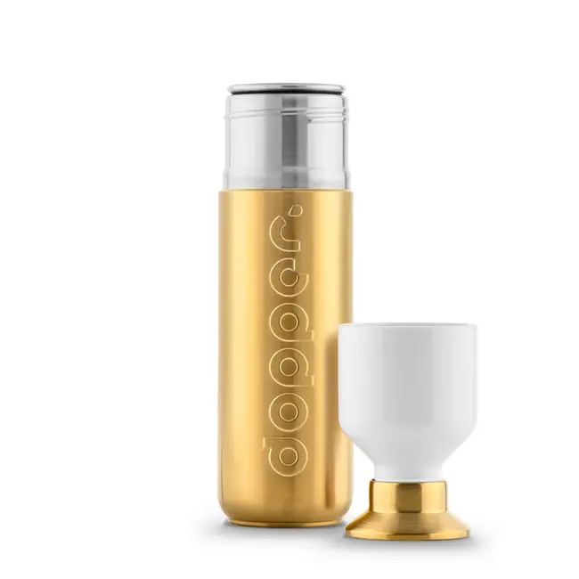 Waterbottle Dopper Steel 490 ml - gold