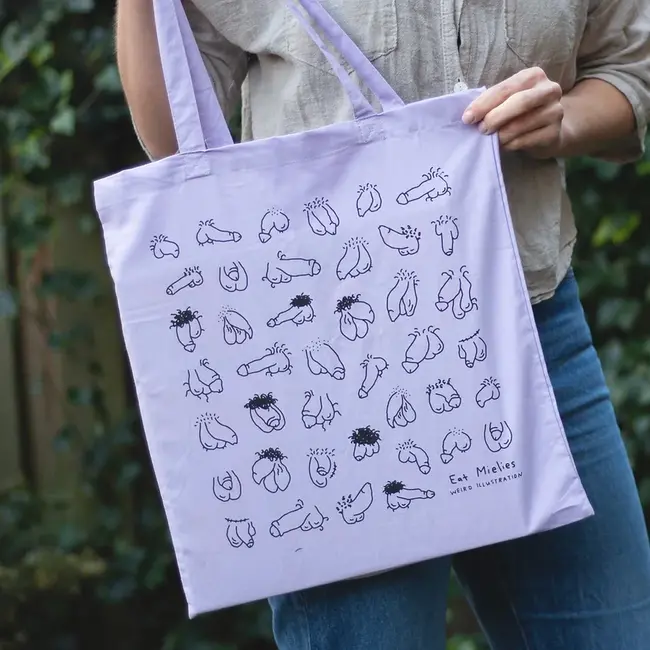 Eat Mielies Sac Fourre-tout Hairy Willies - mauve