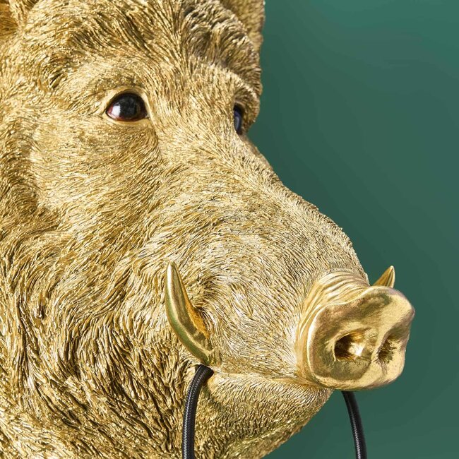 Werner Voß Werns - Wall Lamp - Animal Lamp Wild Boar Willy - gold