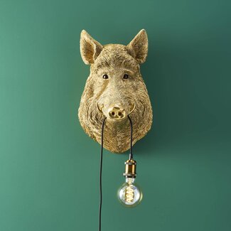 Werns - Werner Voß Lampe Murale Sanglier Willy - doré