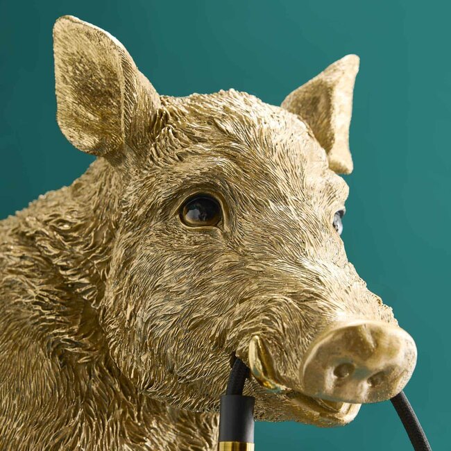 Werner Voß Werns - Tischlampe - Tierleuchte Wildschwein William - Gold