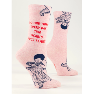 Blue Q Socken Do One Thing Every Day That Scares Your Family - Damen