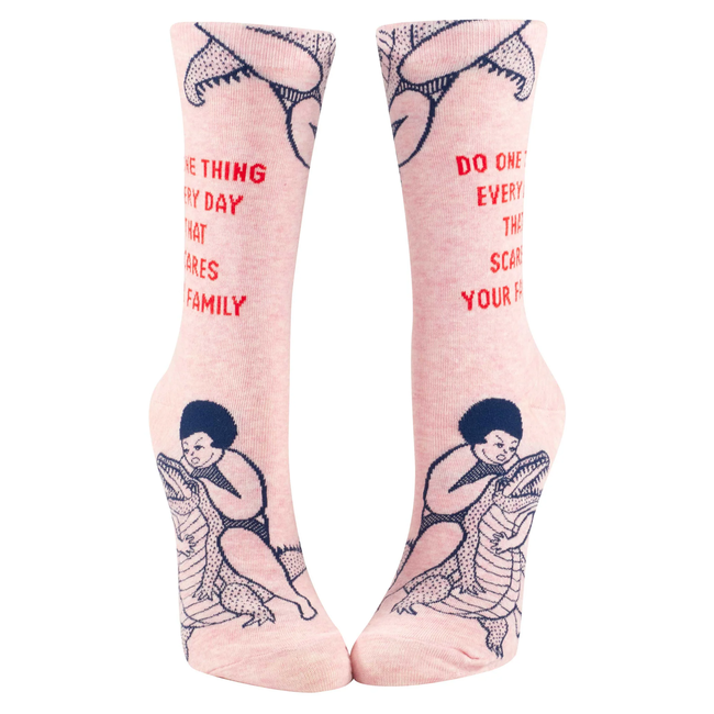 Blue Q - Chaussettes Do One Thing Every Day That Scares Your Family - taille 36-41 (femmes)