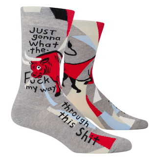 Blue Q Chaussettes Just Gonna What The Fuck My Way Through This Shit - hommes