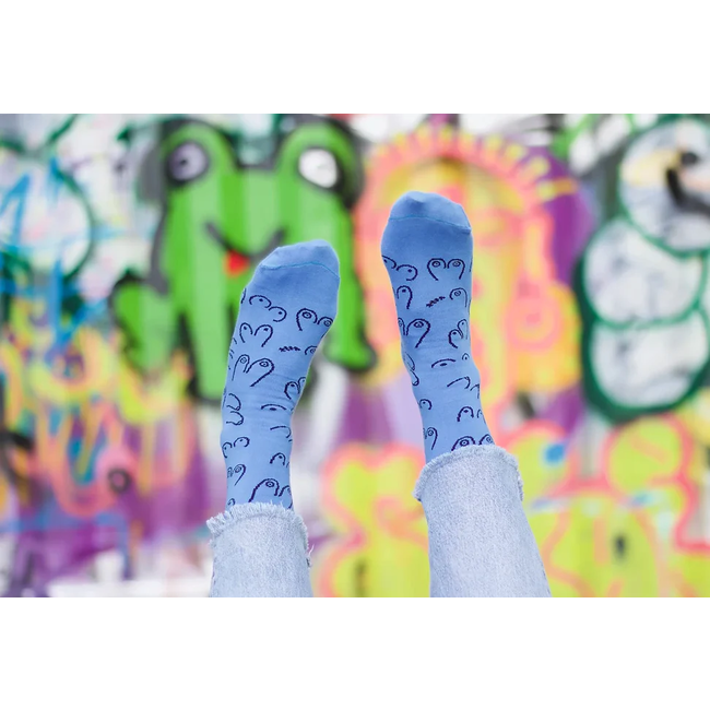 Eat Mielies - Chaussettes Titties - Nichons - bleu