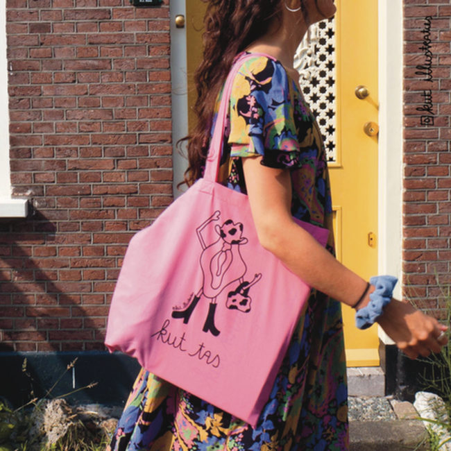KUT.illustraties - Tragetasche Muschi - rosa