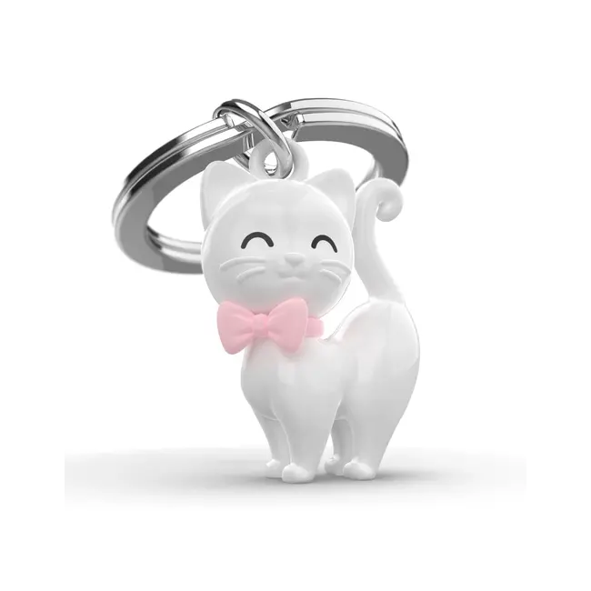 Metalmorphose Porte-Clés Chat Blanc