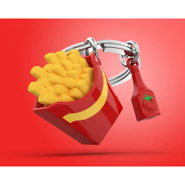 Metalmorphose - Sleutelhanger Frietjes en Ketchup