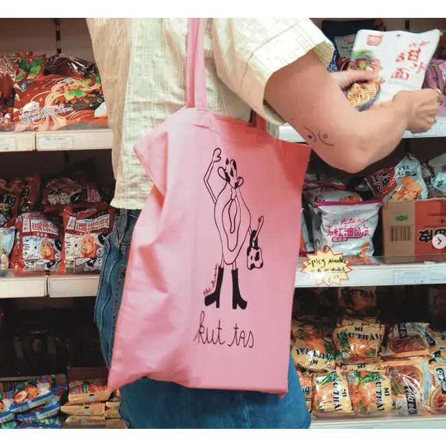 KUT.illustraties - Tragetasche Muschi - rosa