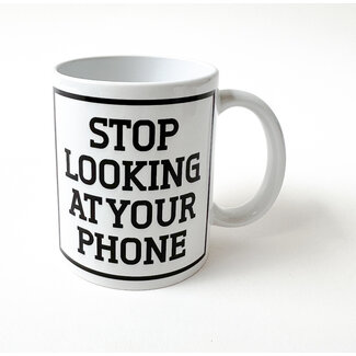 Urban Merch Mug Stop Looking At Your Phone