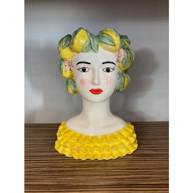 Werner Voß Werns  - Vase décoratif Buste féminin sicilien Lady Lemon
