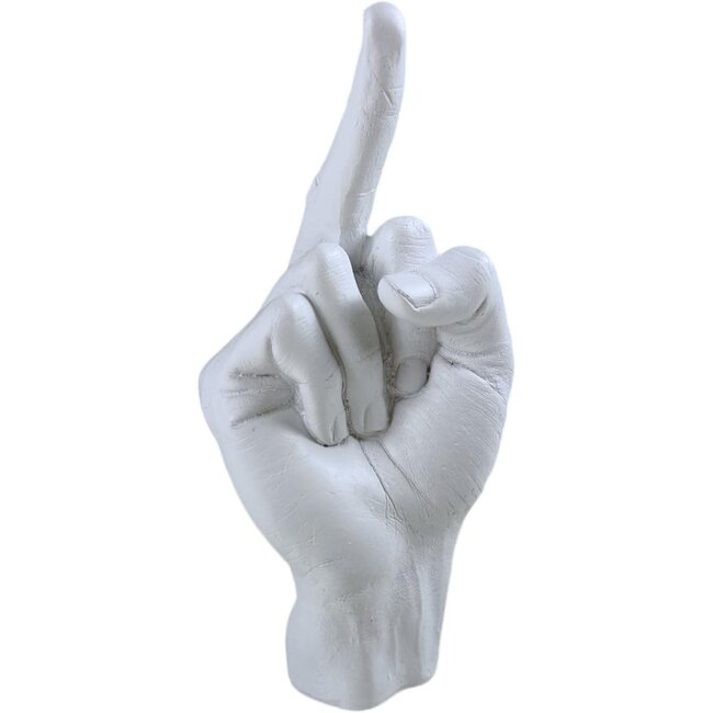 Bitten - Skulptur Der Finger - weiss