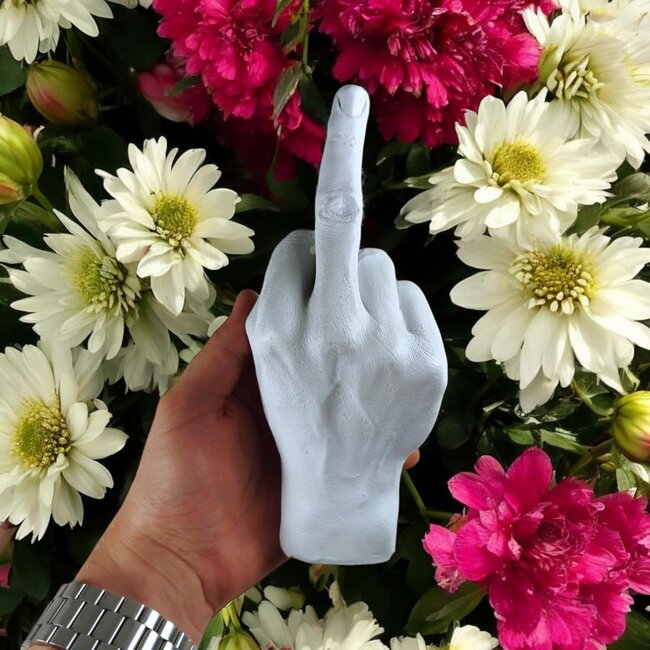Bitten - Sculpture The Finger - white