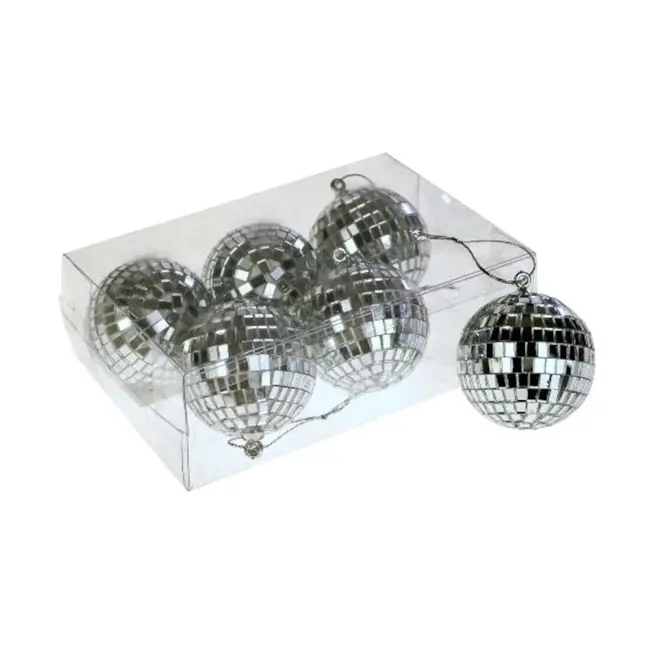 Werns - Werner Voß Disco Bal Zilver Mini - set van 6