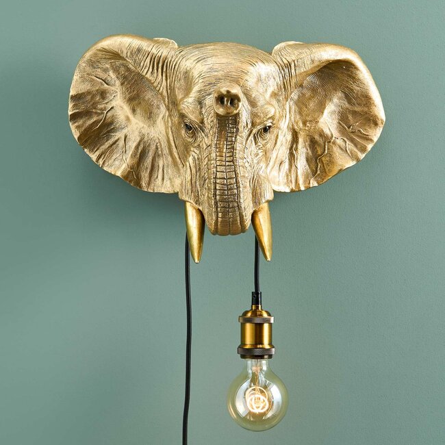 Werner Voß Werns - Wall Lamp - Animal Lamp Elephant Jumbo - gold