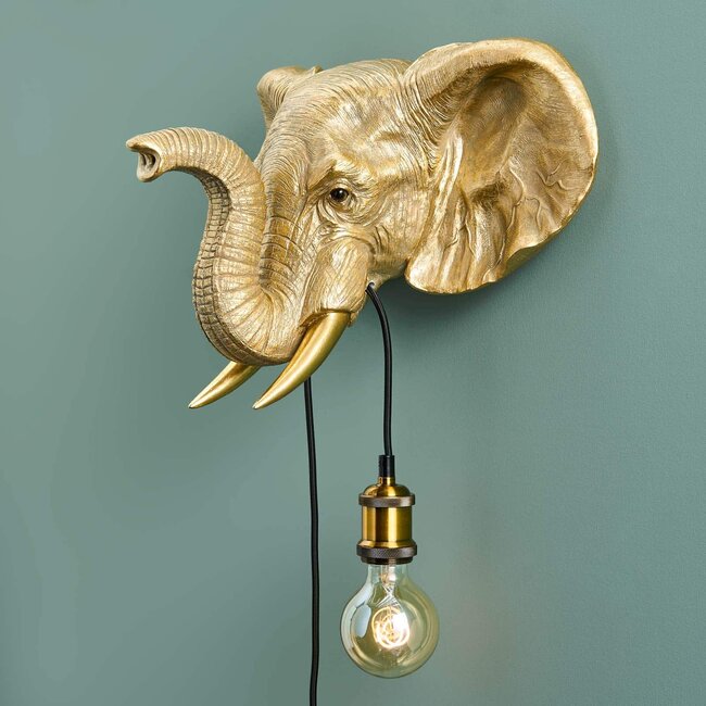 Werner Voß Werns - Design - Wandleuchte - Tierlampe Elefant Jumbo - Gold