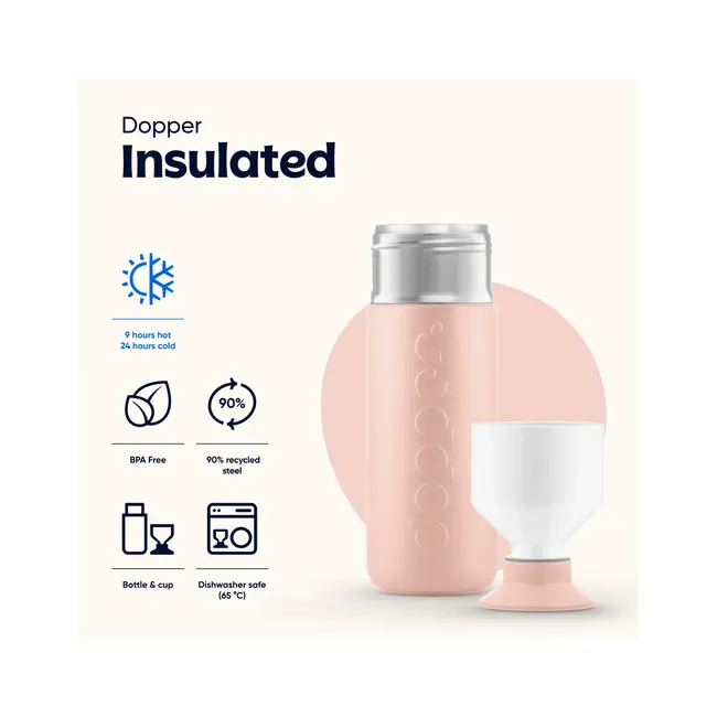 Thermos Dopper Insulated 580 ml - pebble peach