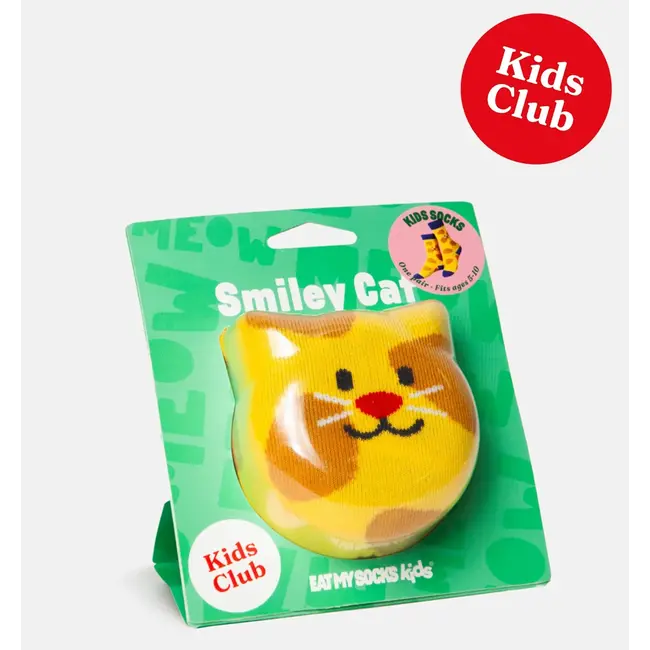 Eat My Socks Kids - Children's Socks Smiley Cat
