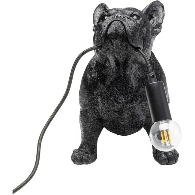 Kare Design - Tischlampe - Tierlampe Hund Toto - schwarz