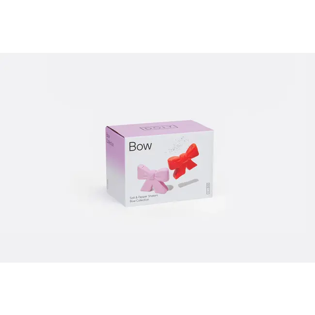 DOIY - Salt and Pepper Shakers Bows - ceramics - red and pink
