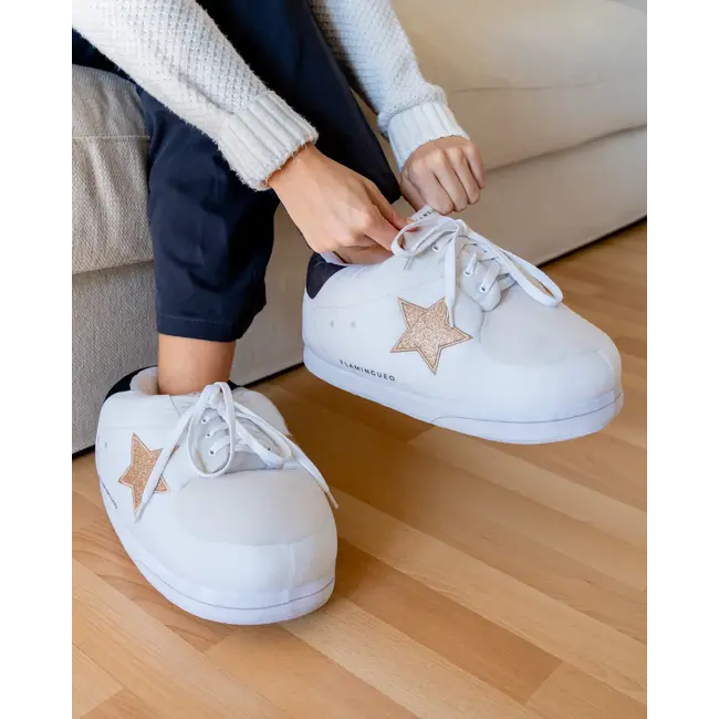 Flamingueo - Riesen-Sneaker-Pantoffeln HOLLYWOOD GOLD