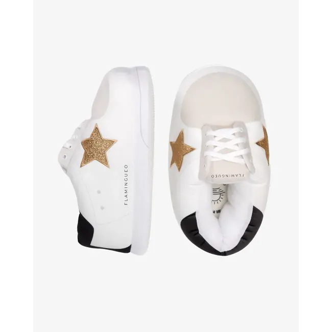 Flamingueo Riesen-Sneaker-Pantoffeln HOLLYWOOD GOLD