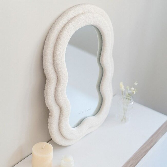 Flamingueo - Mirror Charlie teddy bouclé - off-white