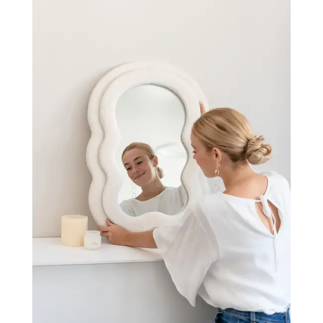 Flamingueo - Mirror Charlie teddy bouclé - off-white